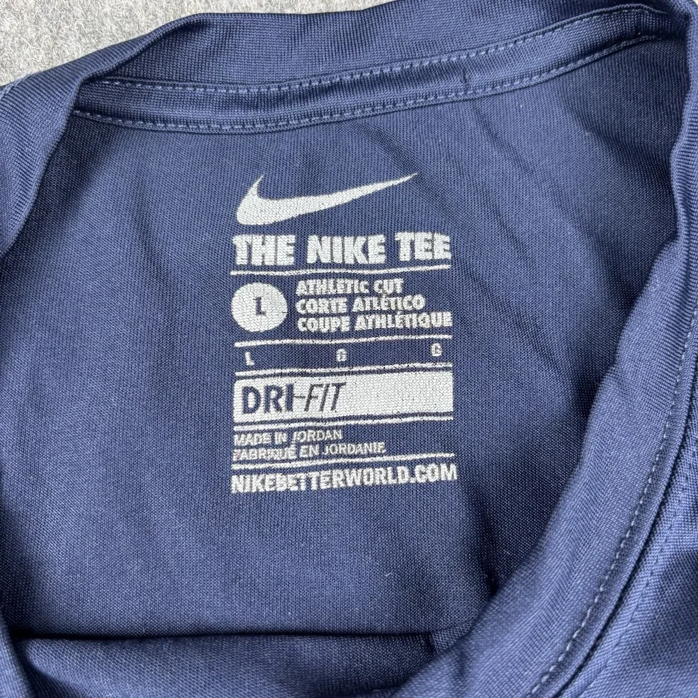Nike Shirt Mens Large Long Sleeve Blue Athletic Performance The Nike Tee Workout